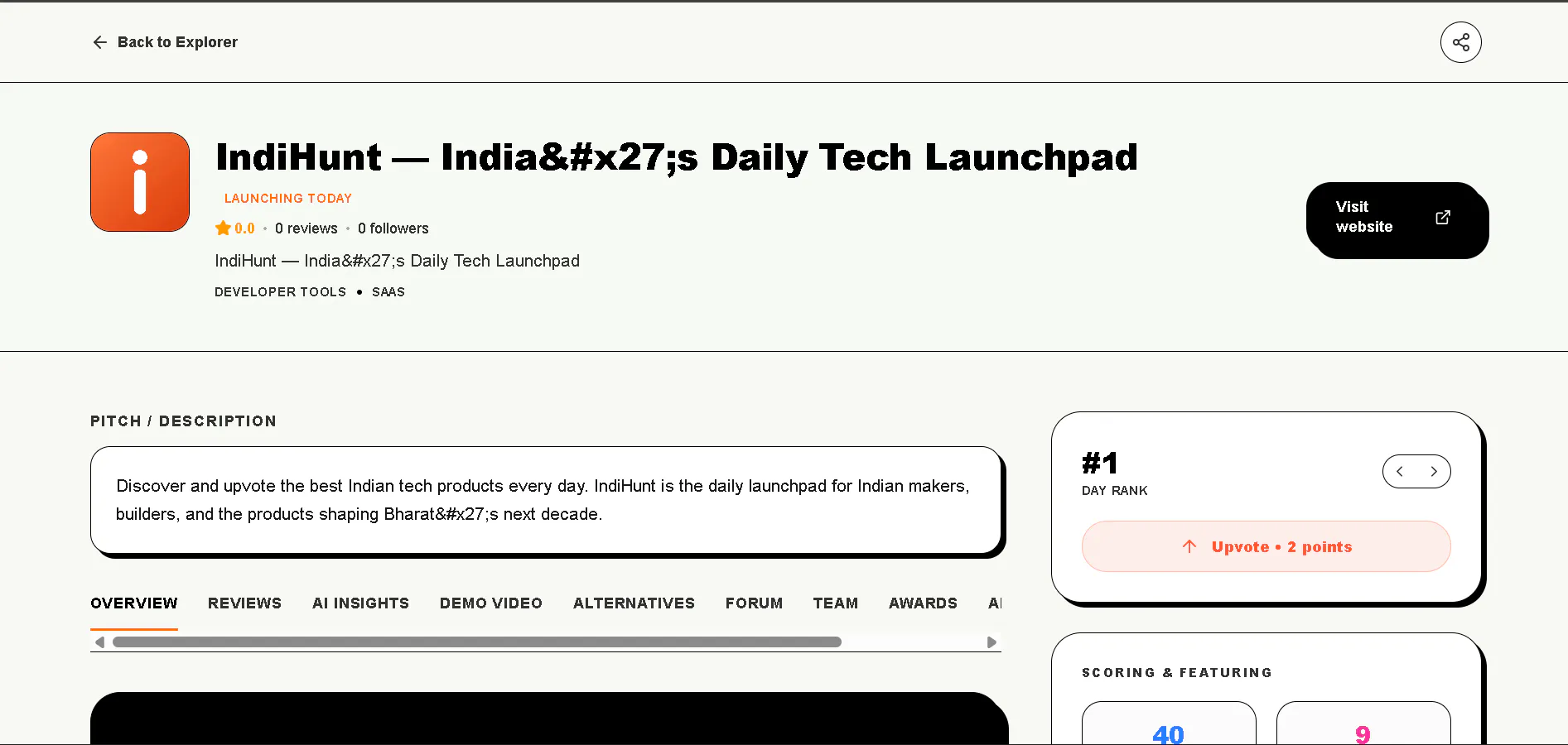 IndiHunt — India's Daily Tech Launchpad gallery image