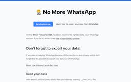 No More WhatsApp media 2