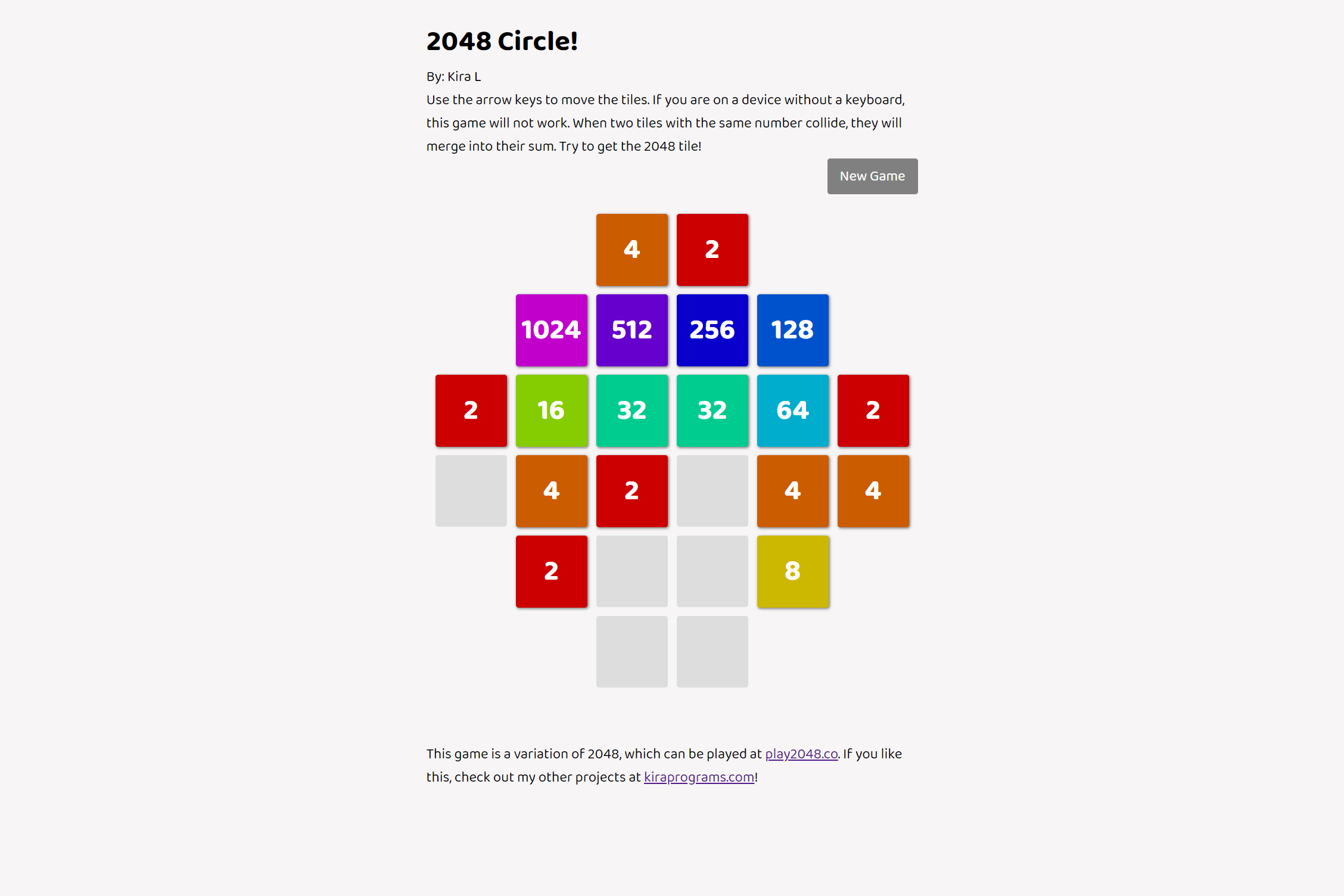 2048 Circle A More Complex And Addictive Variation Of 2048 Product Hunt