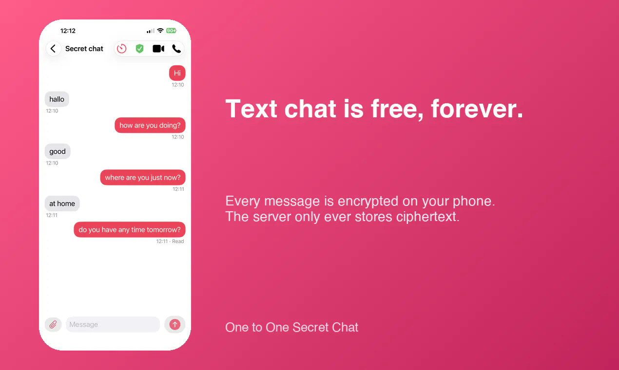 One to One Secret Chat gallery image