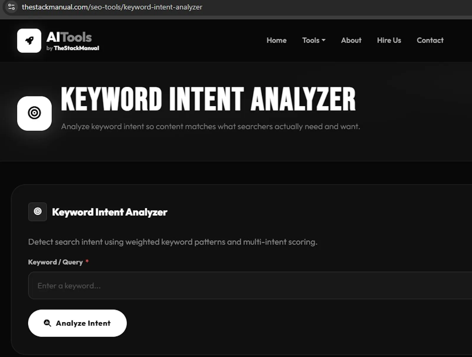 Keyword Intent Analyzer screenshot 1