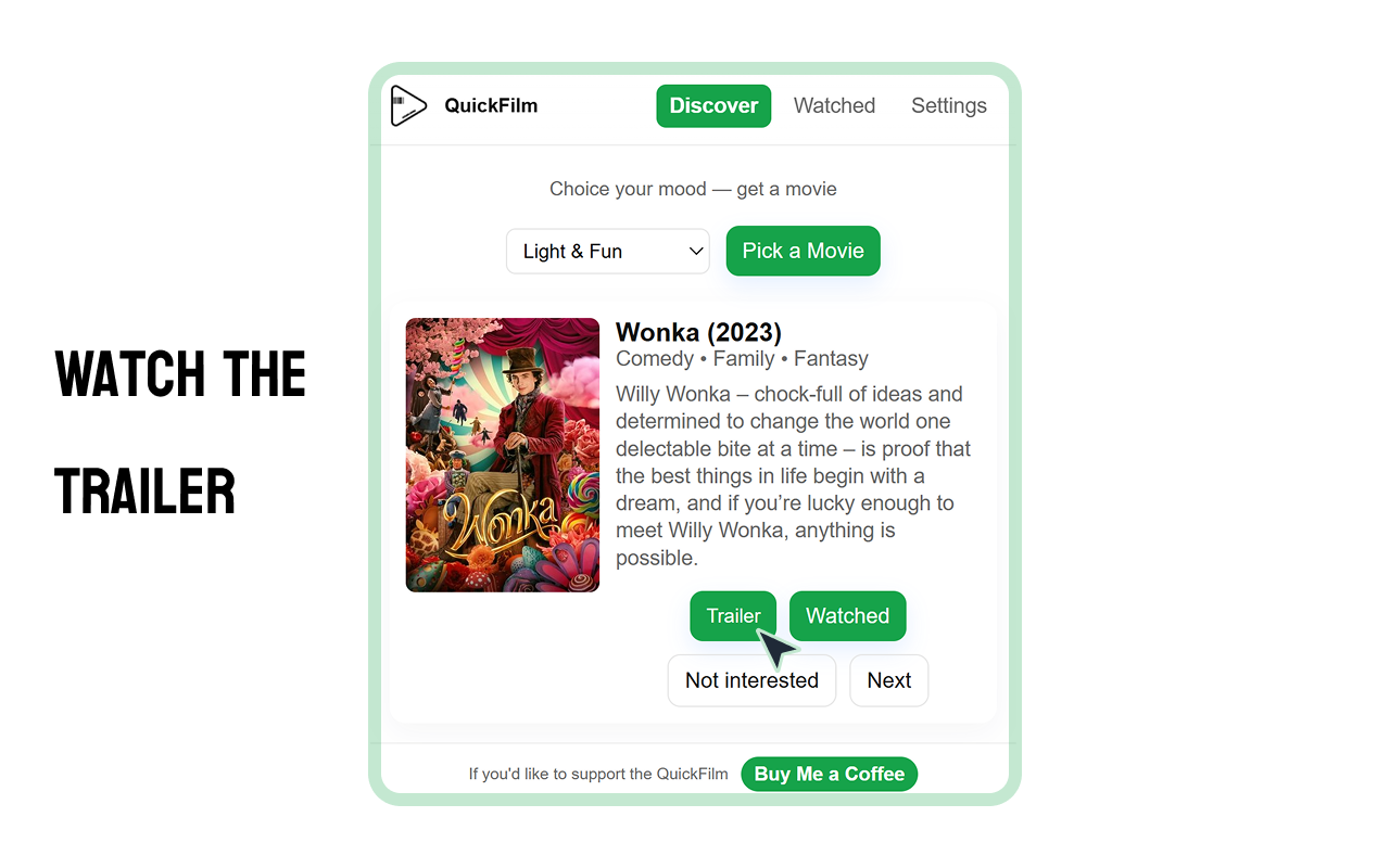 QuickFilm - Mood-Based Movie Picker gallery image