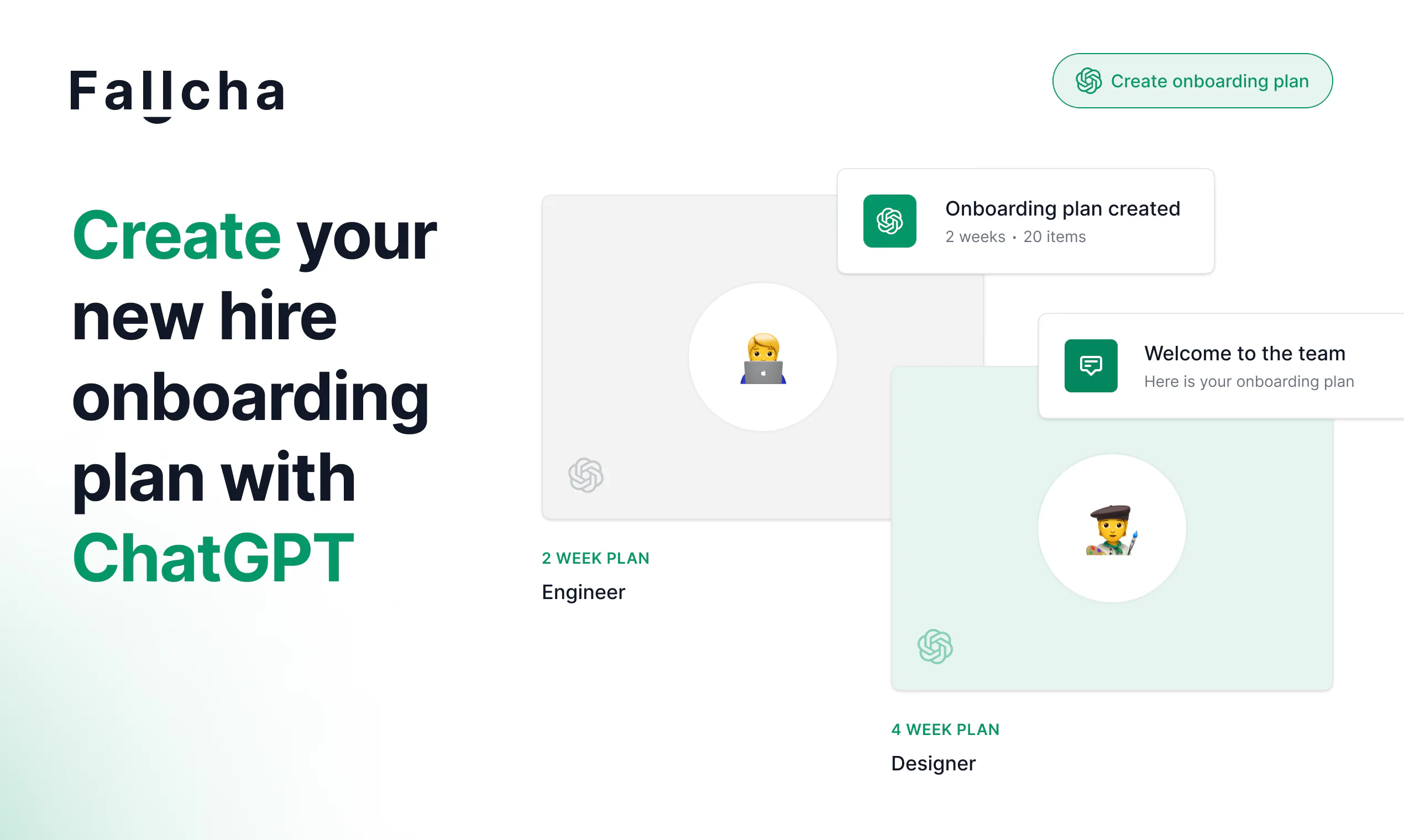 Fallcha AI Onboarding Plans gallery image