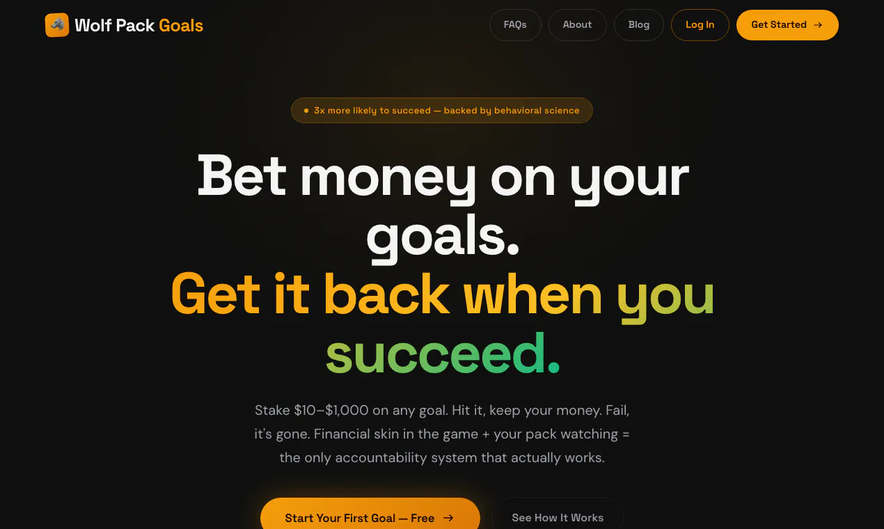 Wolf Pack Goals - Bet on your goals. gallery image