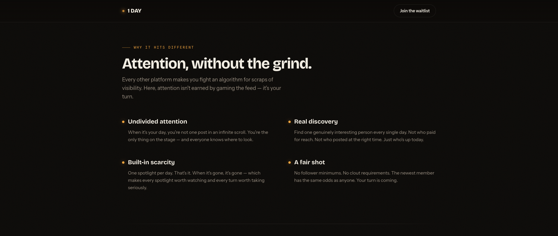 1Day – One spotlight, every 24 hours gallery image