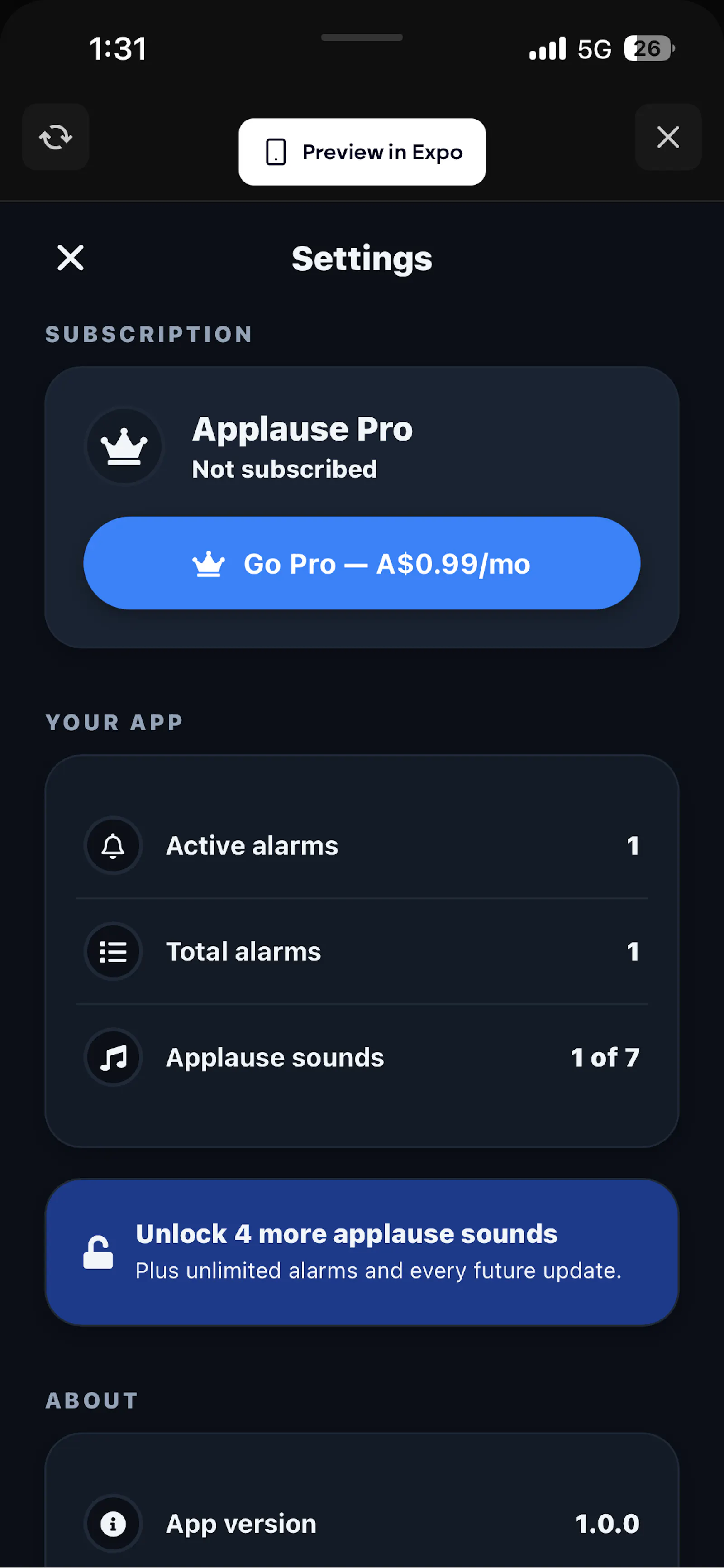 Applause Pro Alarm App  screenshot 2