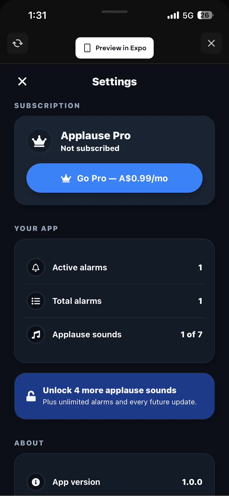 Applause Pro Alarm App  screenshot 2