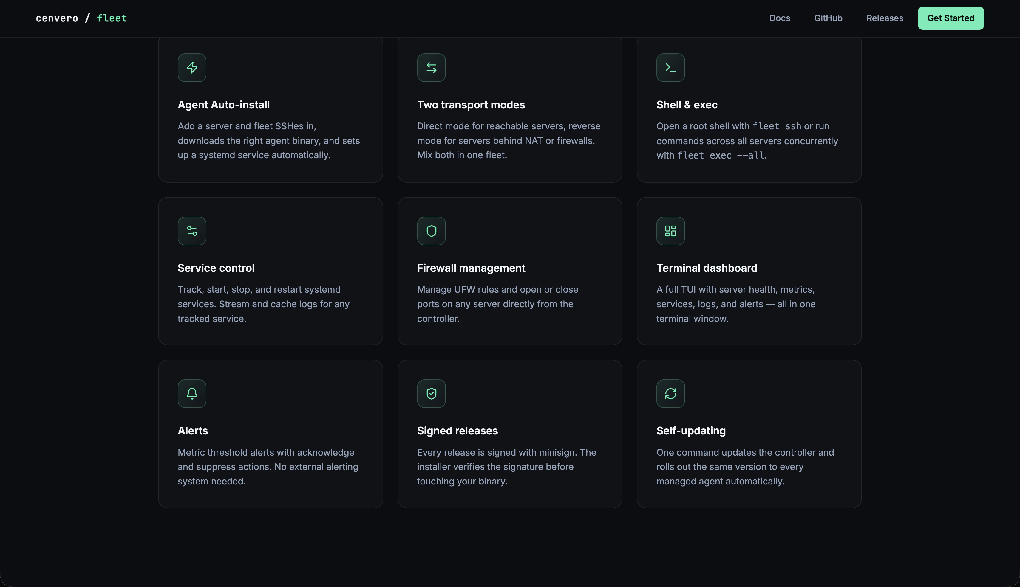 Cenvero Fleet screenshot 2