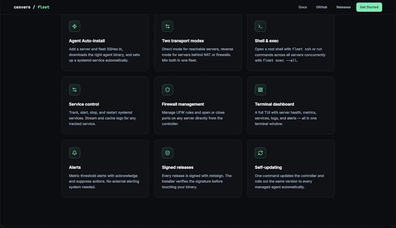 Cenvero Fleet screenshot 2