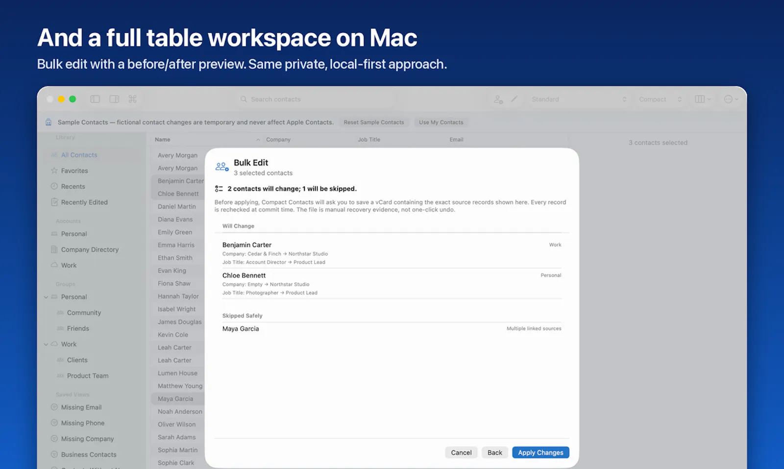 Compact Contacts for iPhone & iPad screenshot 4