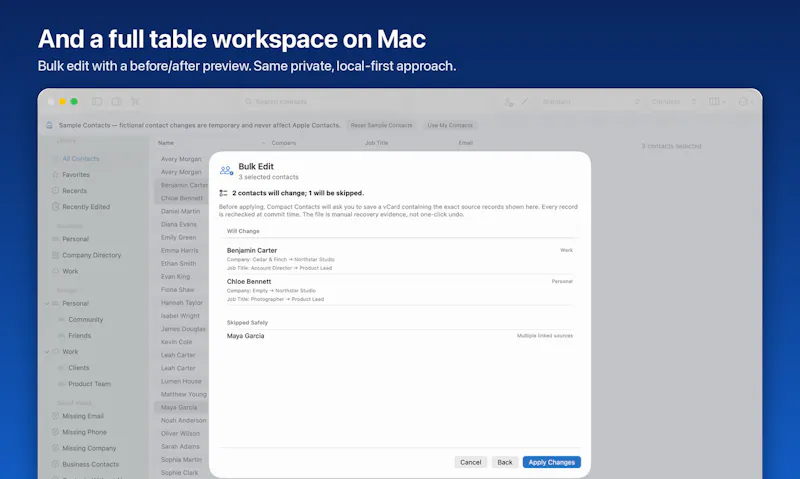 Compact Contacts for iPhone & iPad screenshot 4