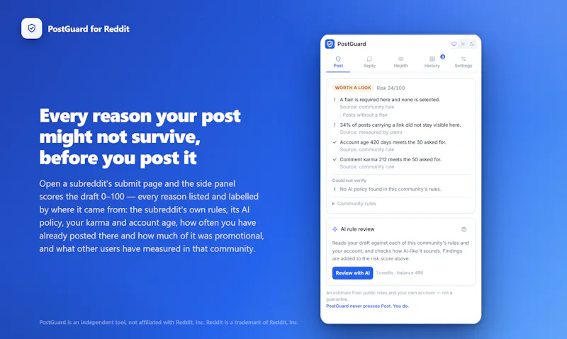 PostGuard for Reddit screenshot 2
