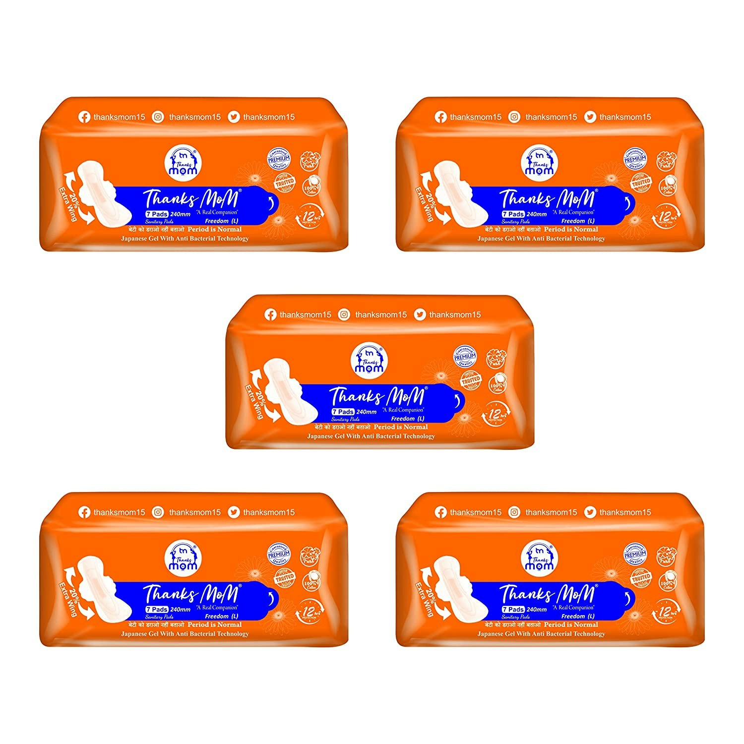 ThanksMom Freedom L 240 mm Sanitary Pads gallery image