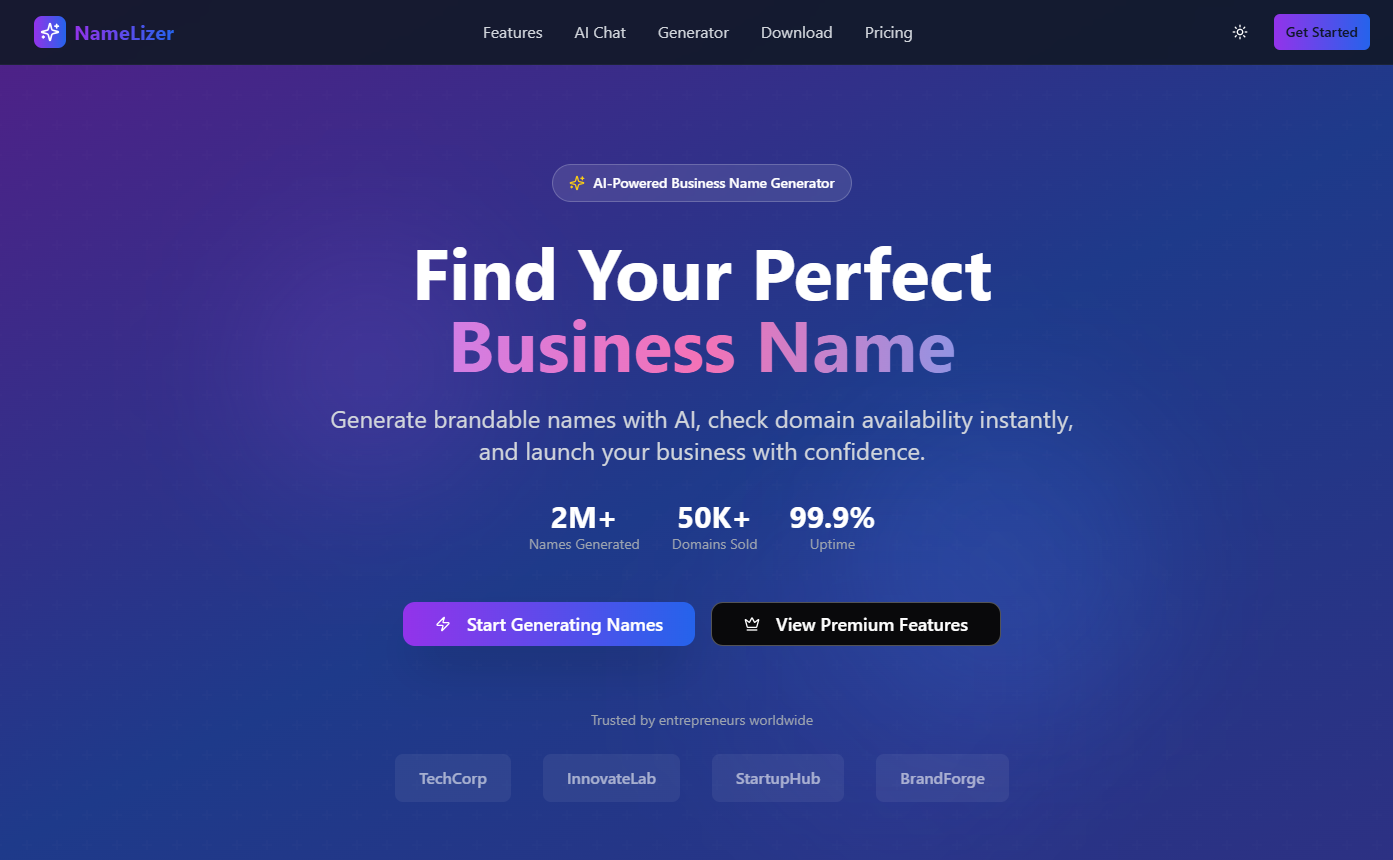NameLizer - Main product screenshot demonstrating key features and user interface