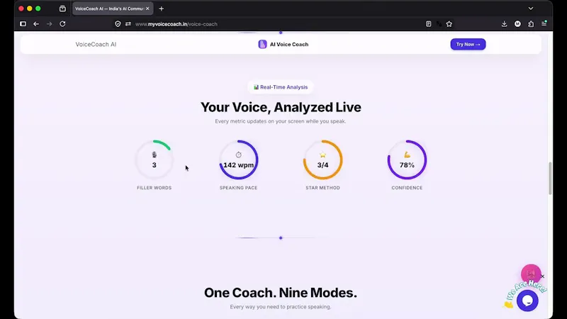 Voicecoach AI screenshot 1 (video preview)