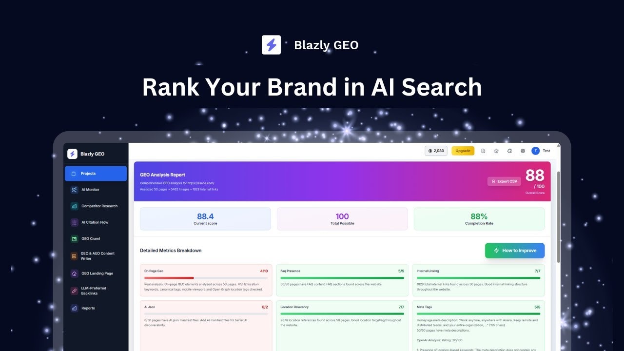 Blazly Generative Engine Optimization gallery image