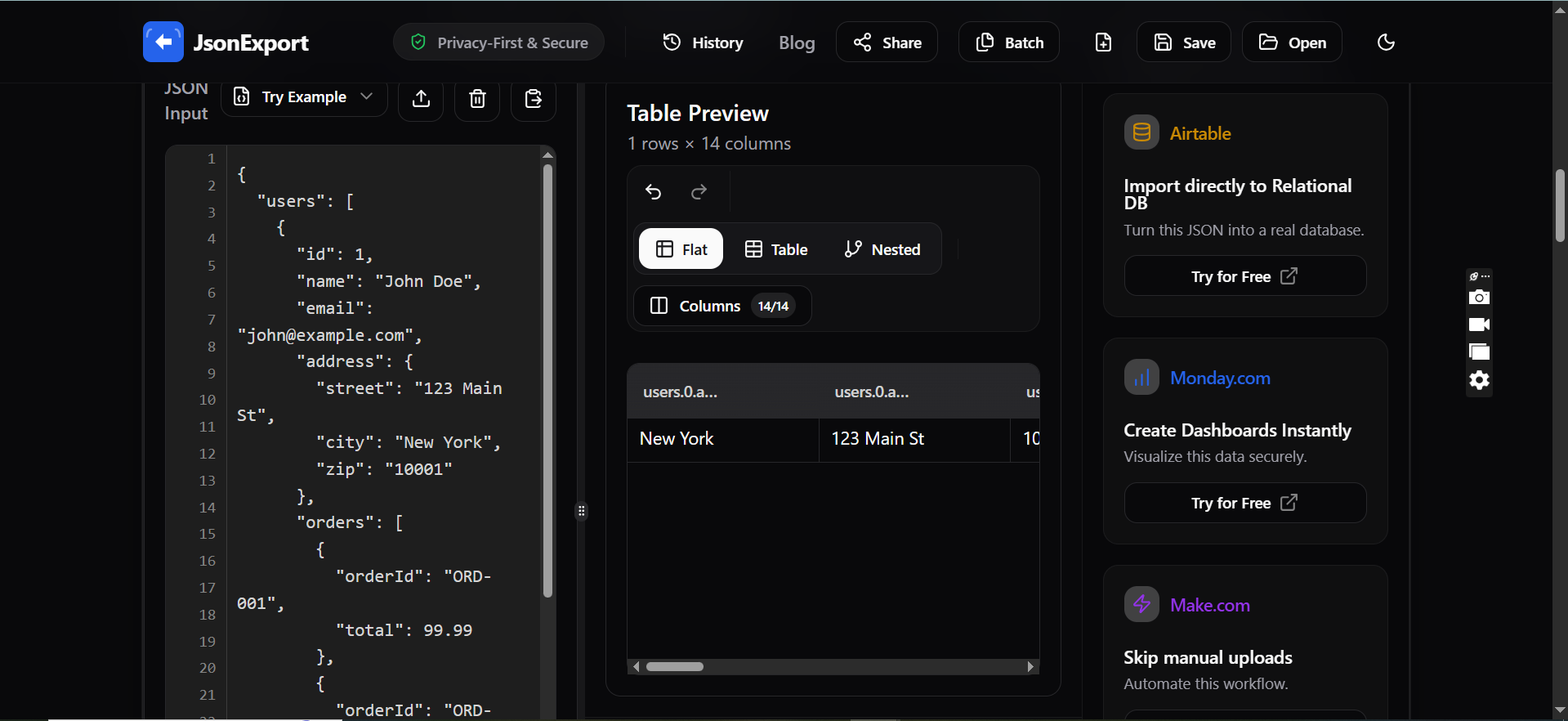 JsonExport gallery image
