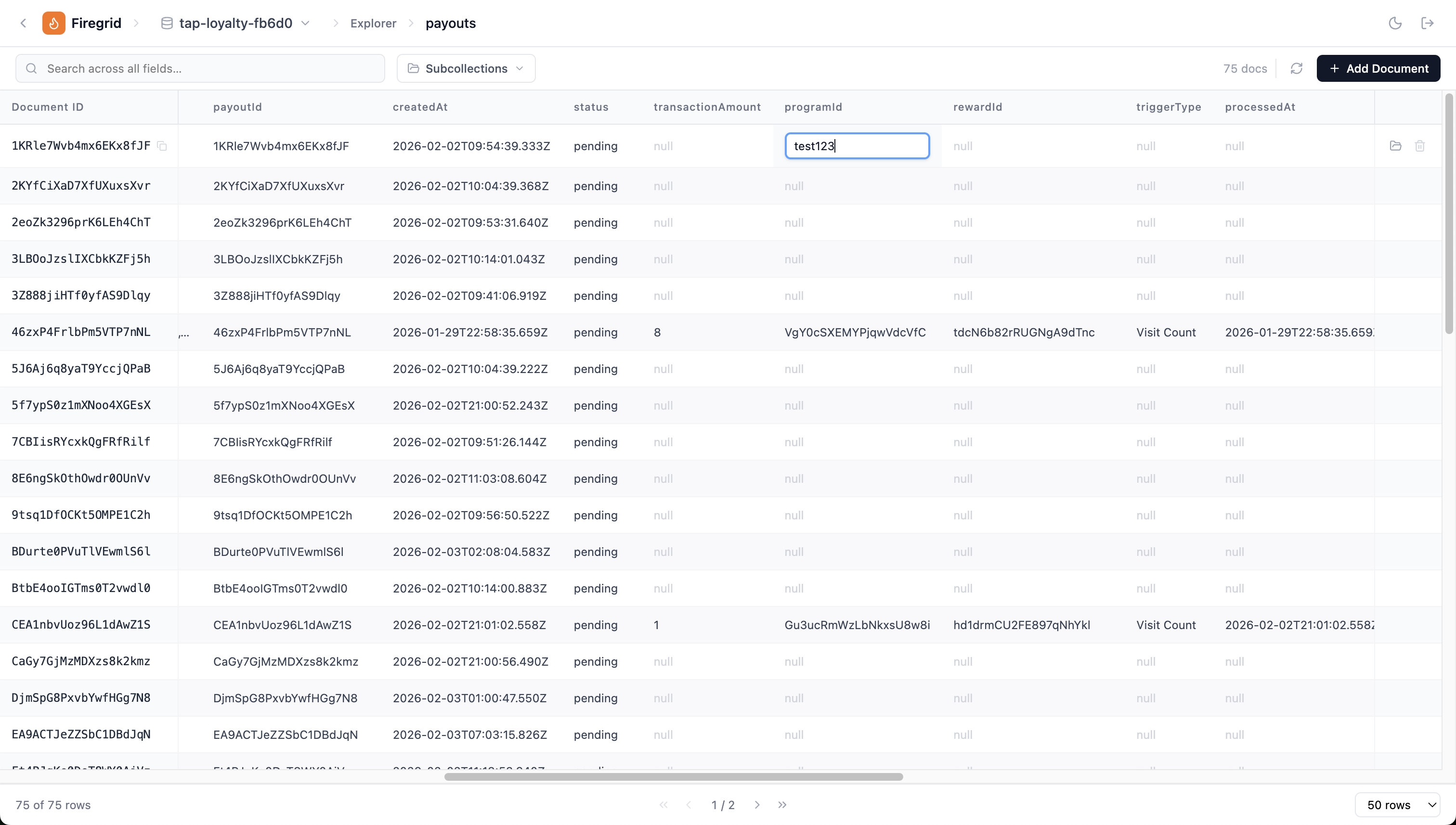 Firegrid - Firestore Table Builder - Screenshot 3 showing product features and functionality