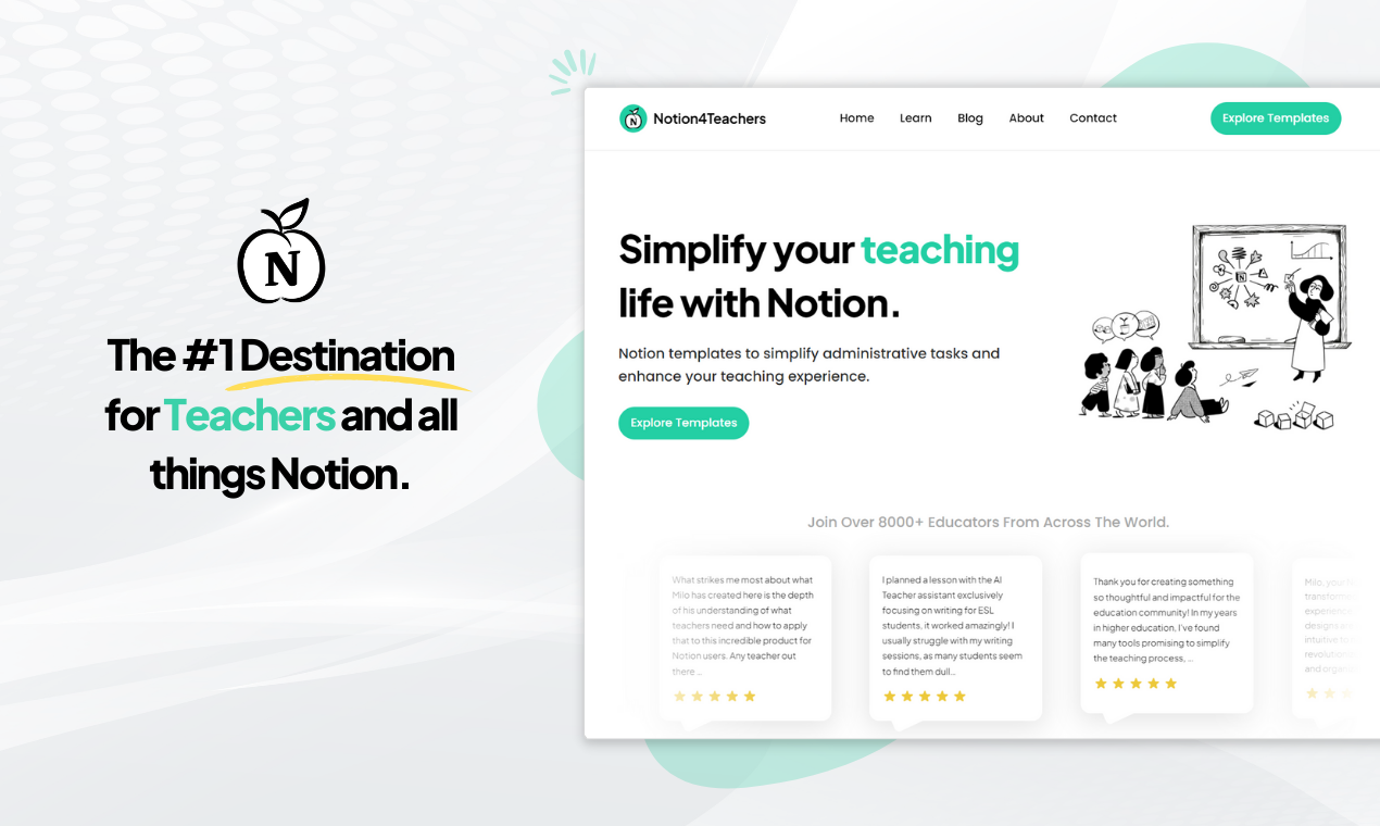 startuptile Notion4Teachers-The #1 destination for teachers and all things Notion