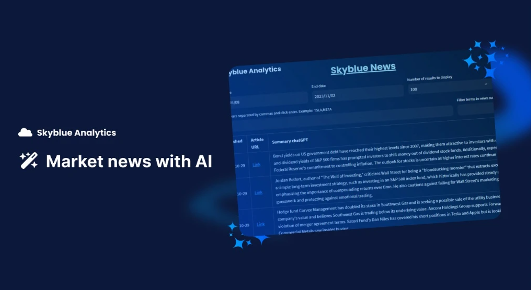 Skyblue Analytics Investment Platform media 5