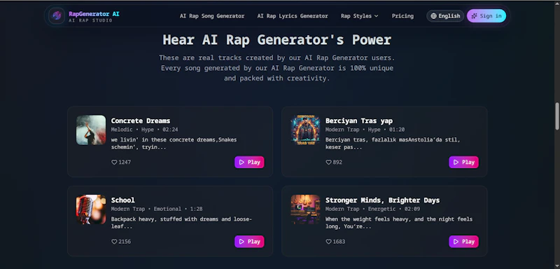 RapGenerator AI screenshot 3
