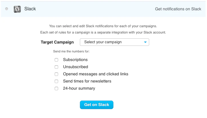 GetResponse Slack Integration 