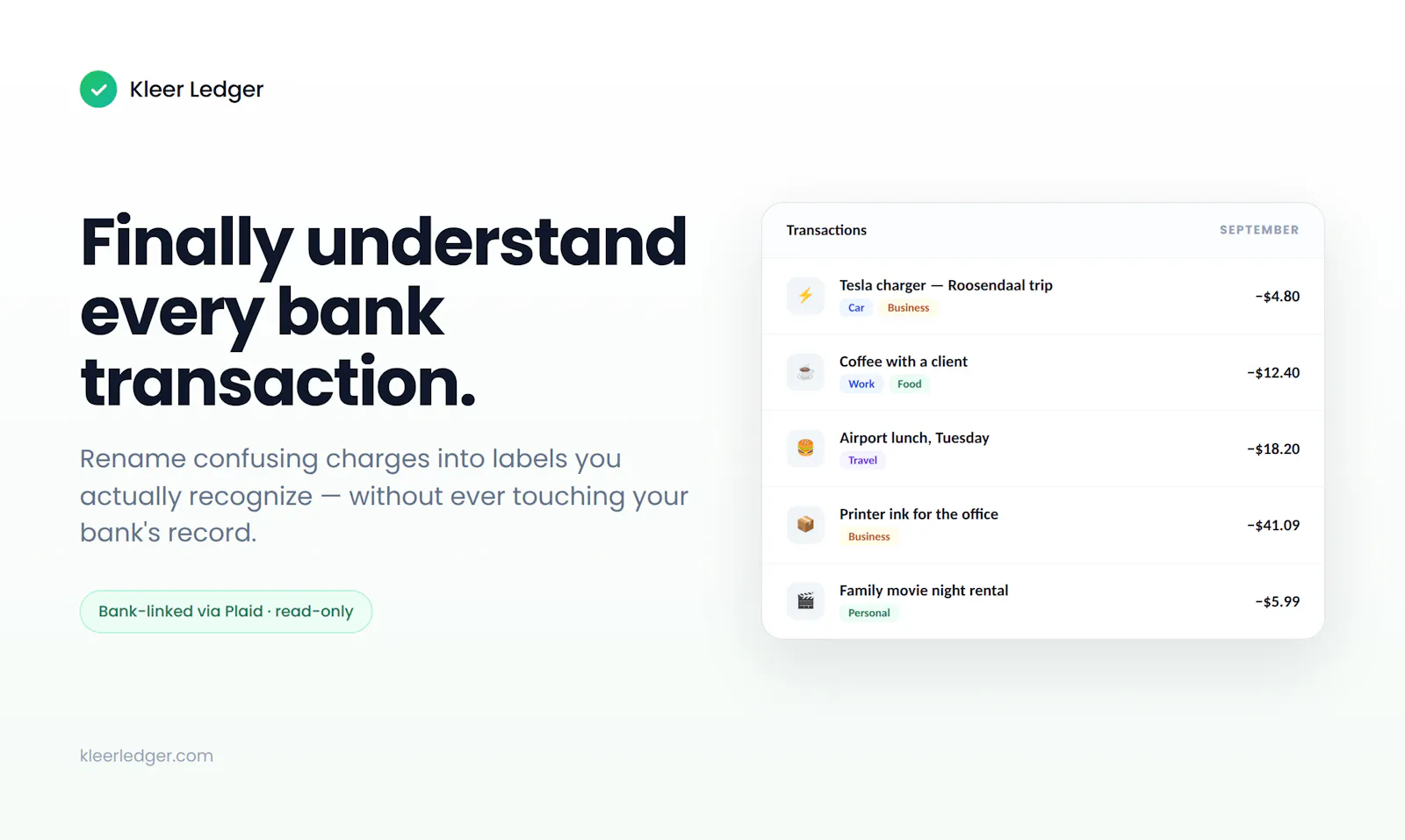 Kleer Ledger  screenshot 1