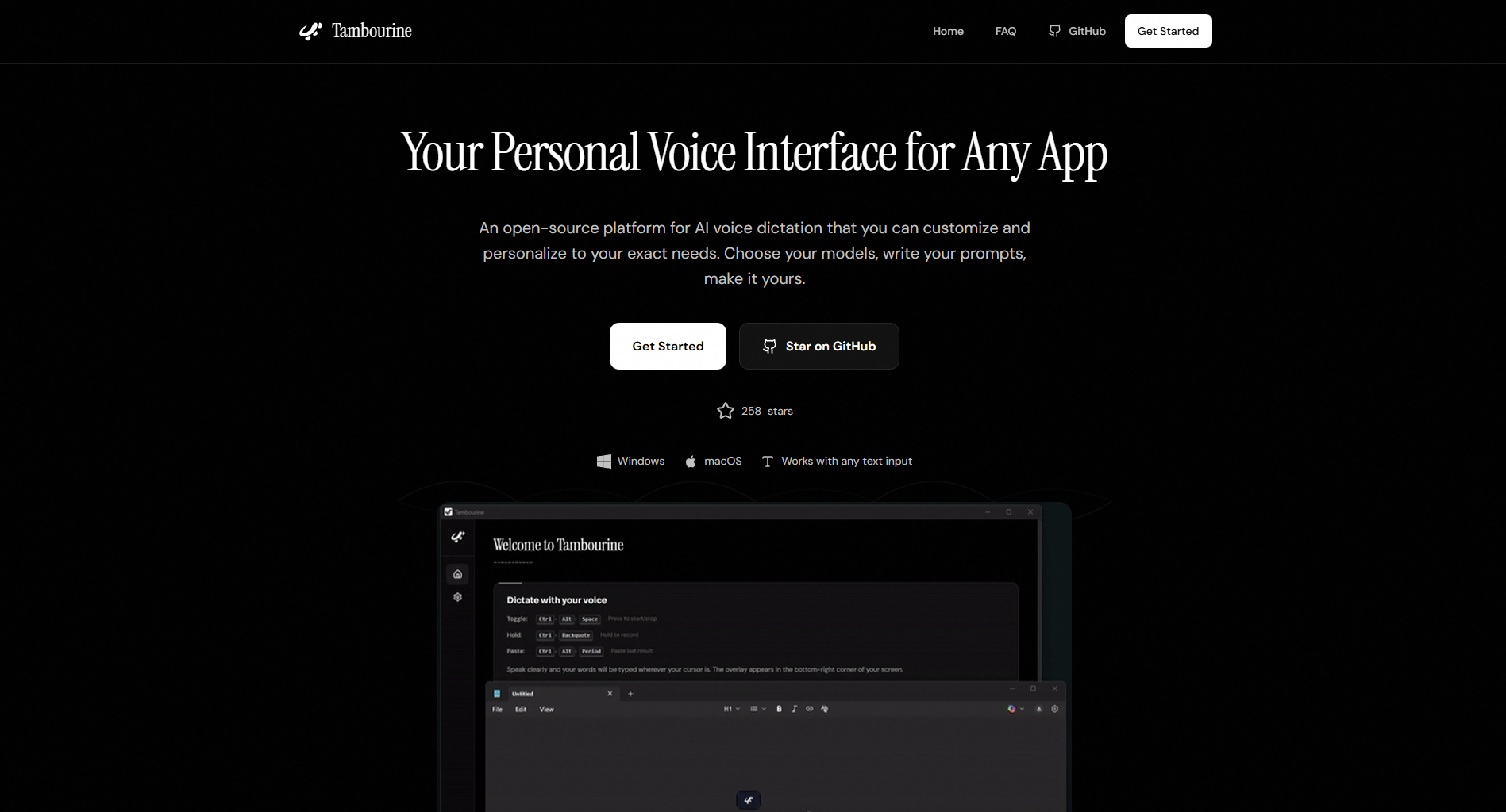 Tambourine Voice - Screenshot 2 showing product features and functionality