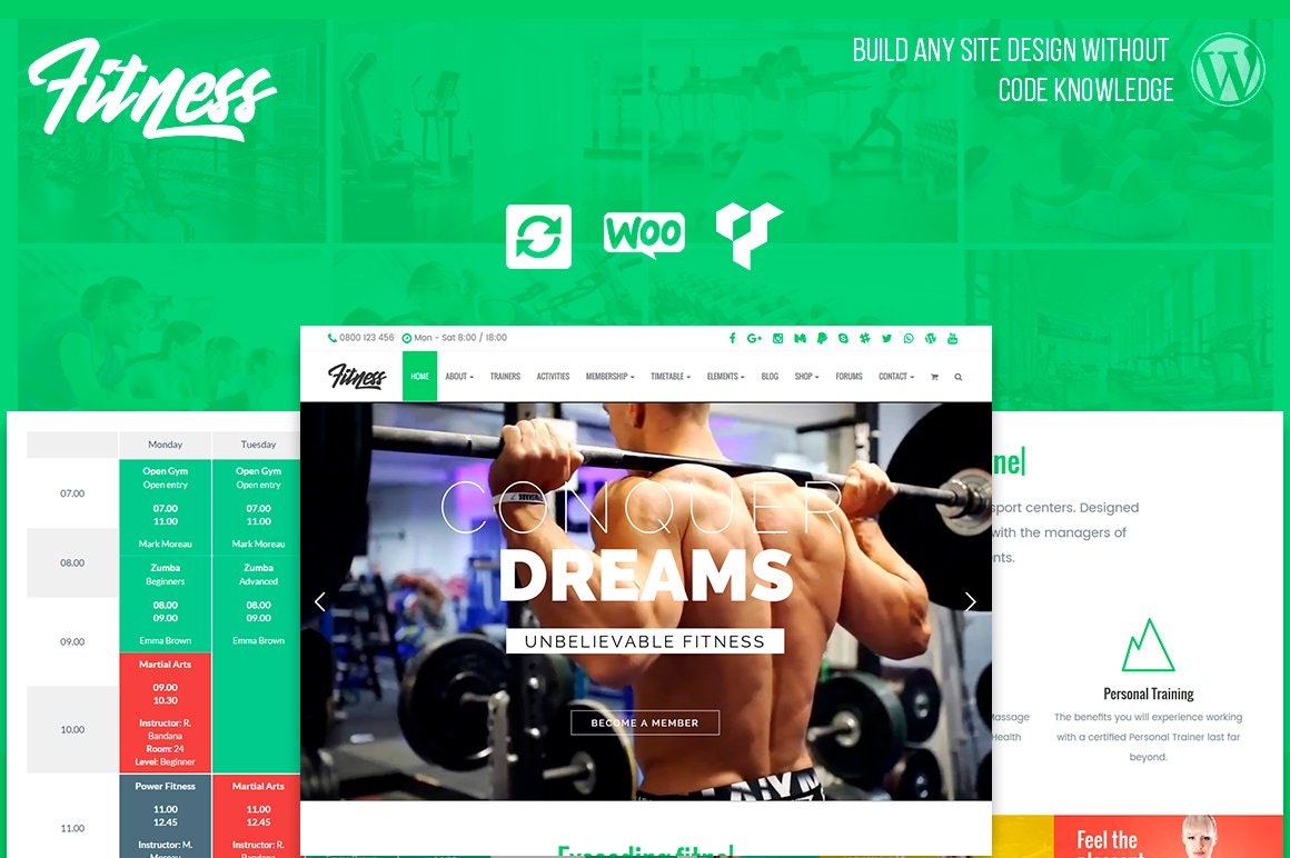 Fitness WordPress Theme media 1