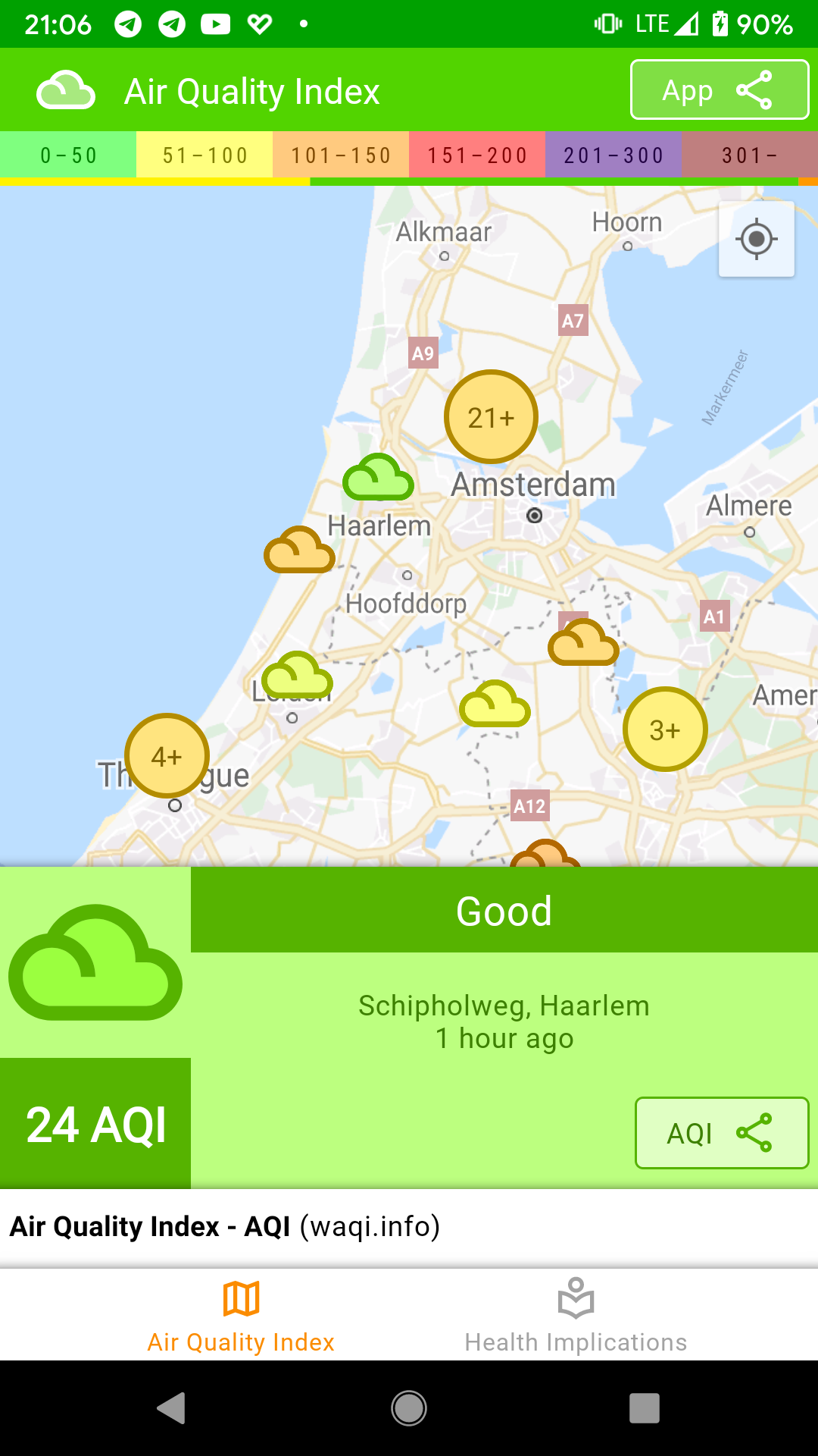 ดัชนีคุณภาพอากาศ - AQI - ข้อมูลคุณภาพอากาศสำหรับหลายประเทศทั่วโลก media 13