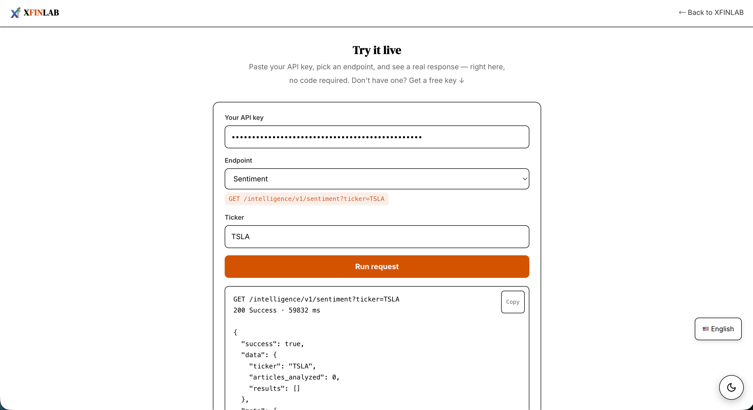XFINLAB Intelligence API gallery image