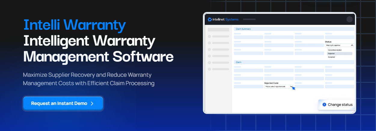 Intelli Warranty - Main product screenshot demonstrating key features and user interface