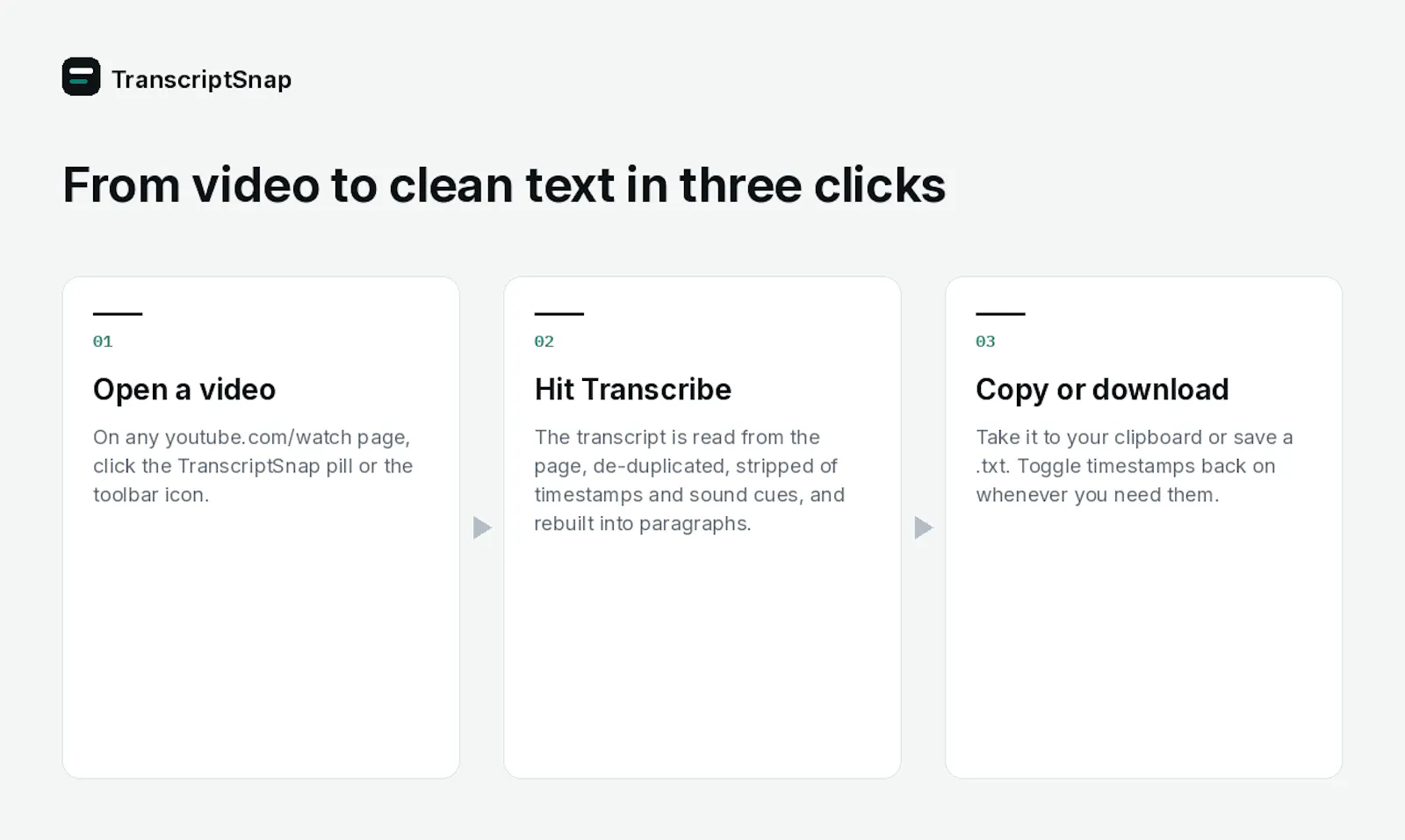 TranscriptSnap screenshot 1