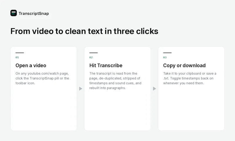 TranscriptSnap screenshot 1