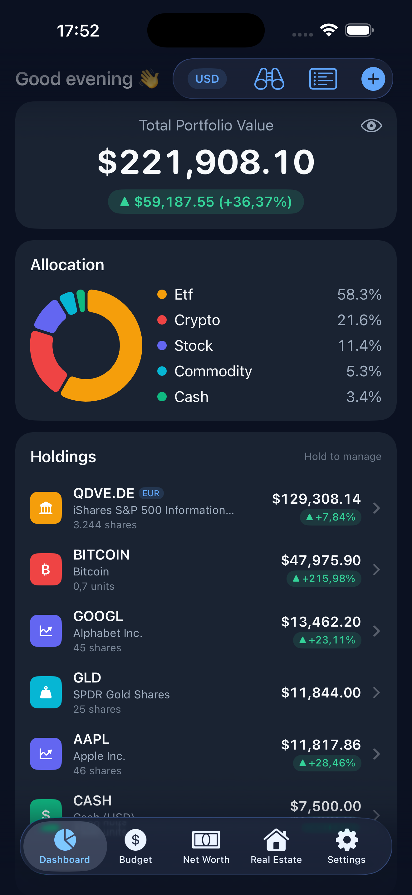 WealthPulse: Stocks & Crypto gallery image