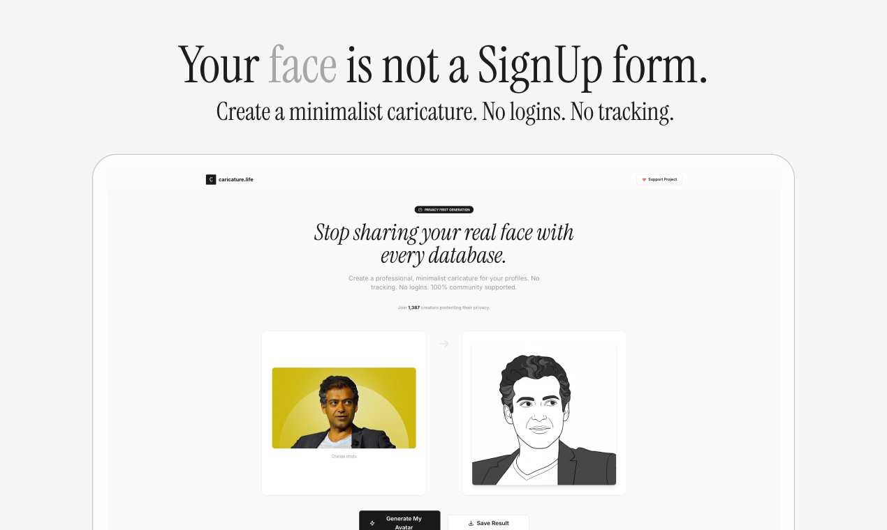 caricature.life screenshot