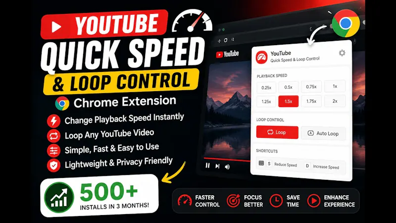 Chrome Web Store screenshot 1 (video preview)