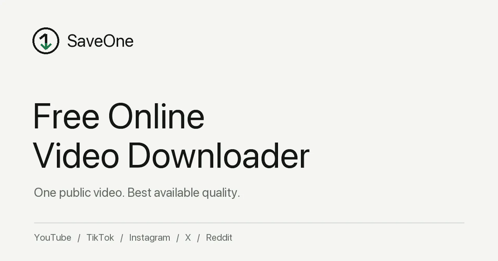 SaveOne — X Video Downloader screenshot 1