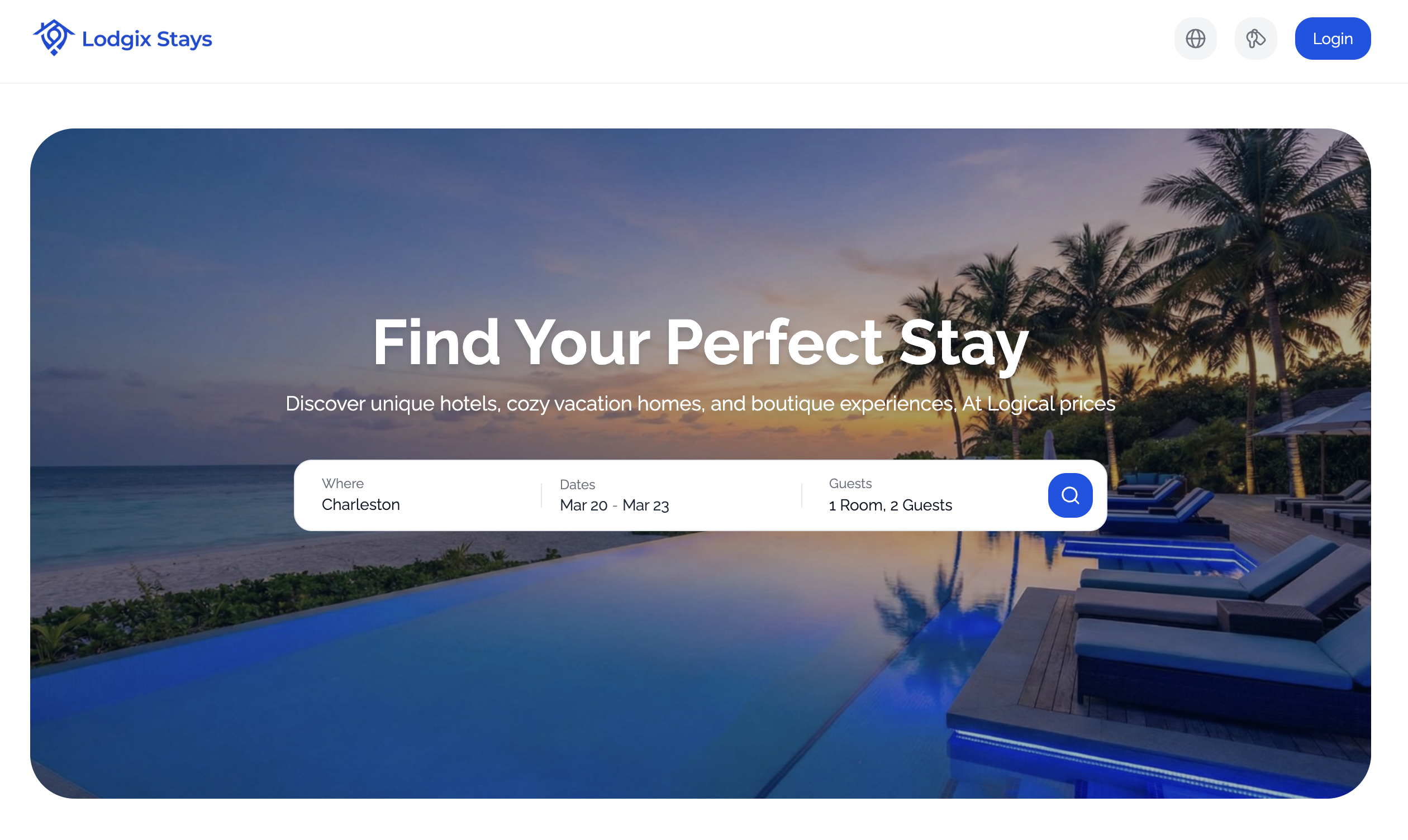 Lodgix Stays - Main product screenshot demonstrating key features and user interface
