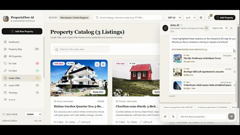 PropertyFlow AI screenshot 1 (video preview)