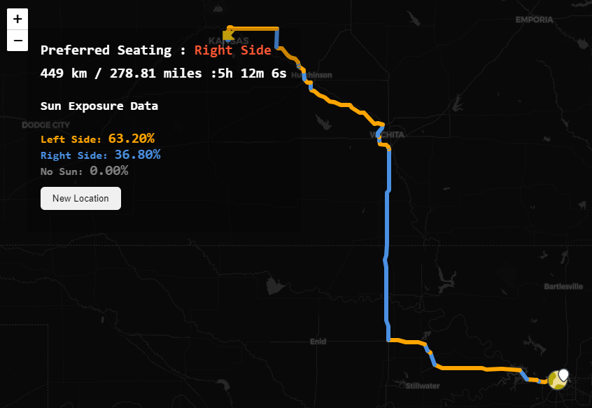 startuptile Sit In Shade-Find best bus seat to avoid the sun while traveling