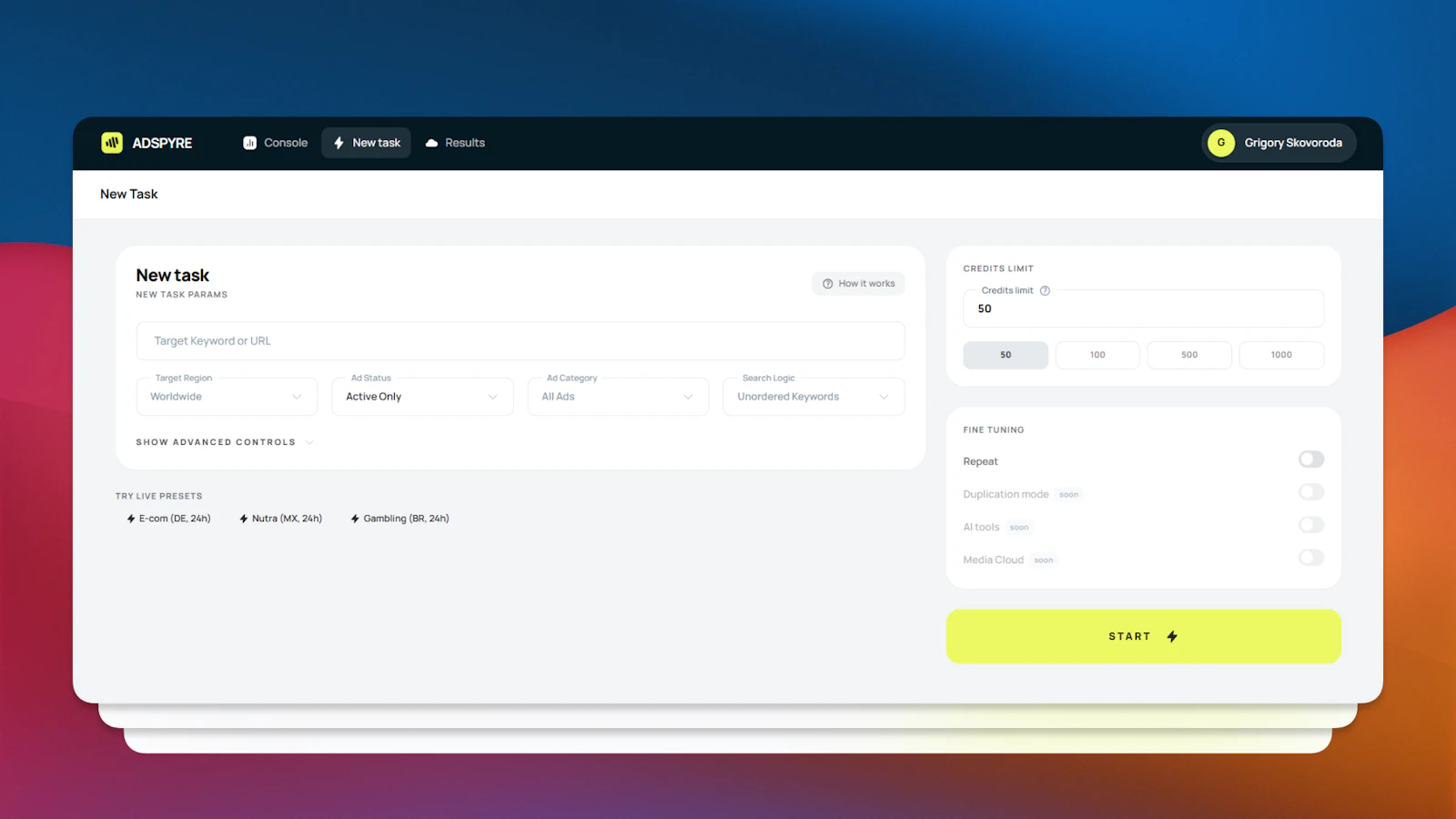 Adspyre screenshot 2