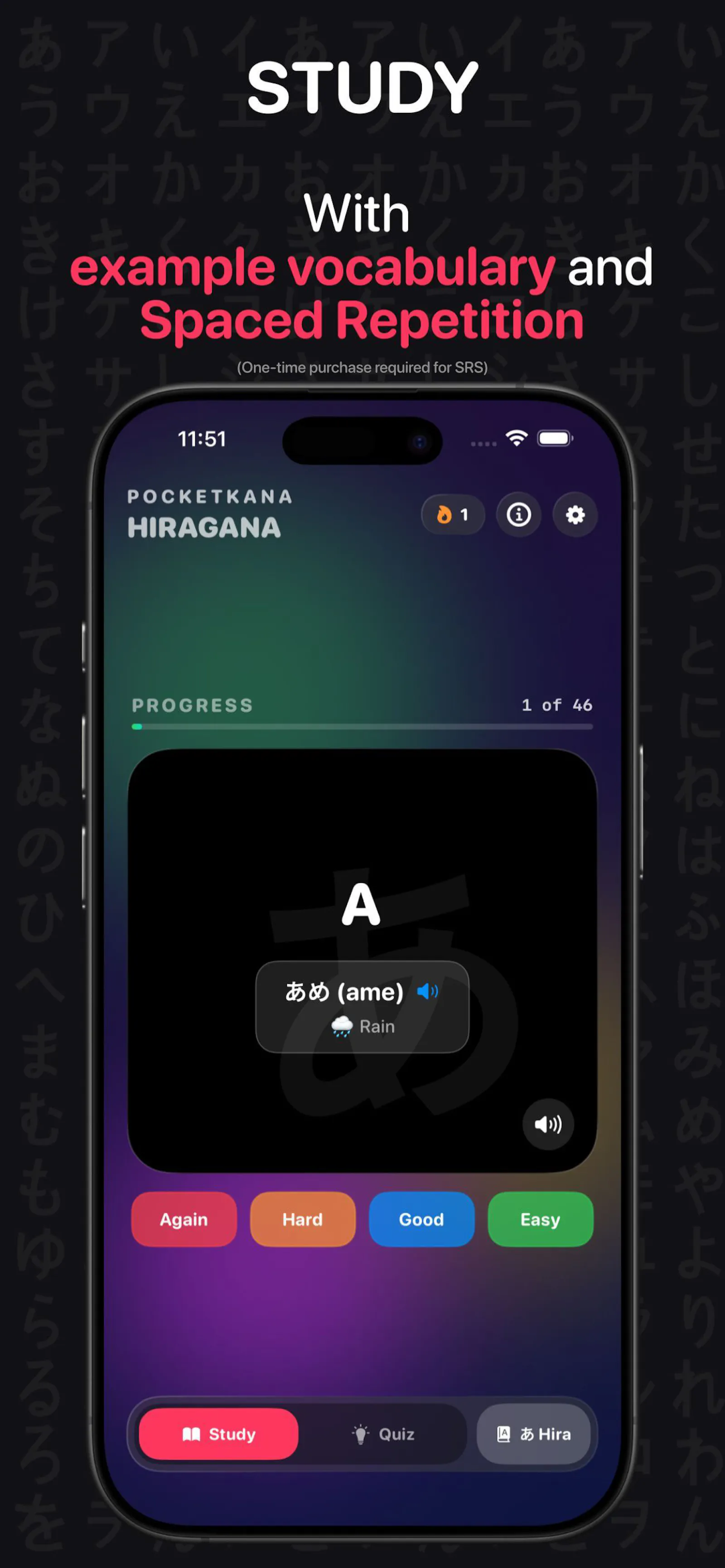 PocketKana: Learn Japanese screenshot 3