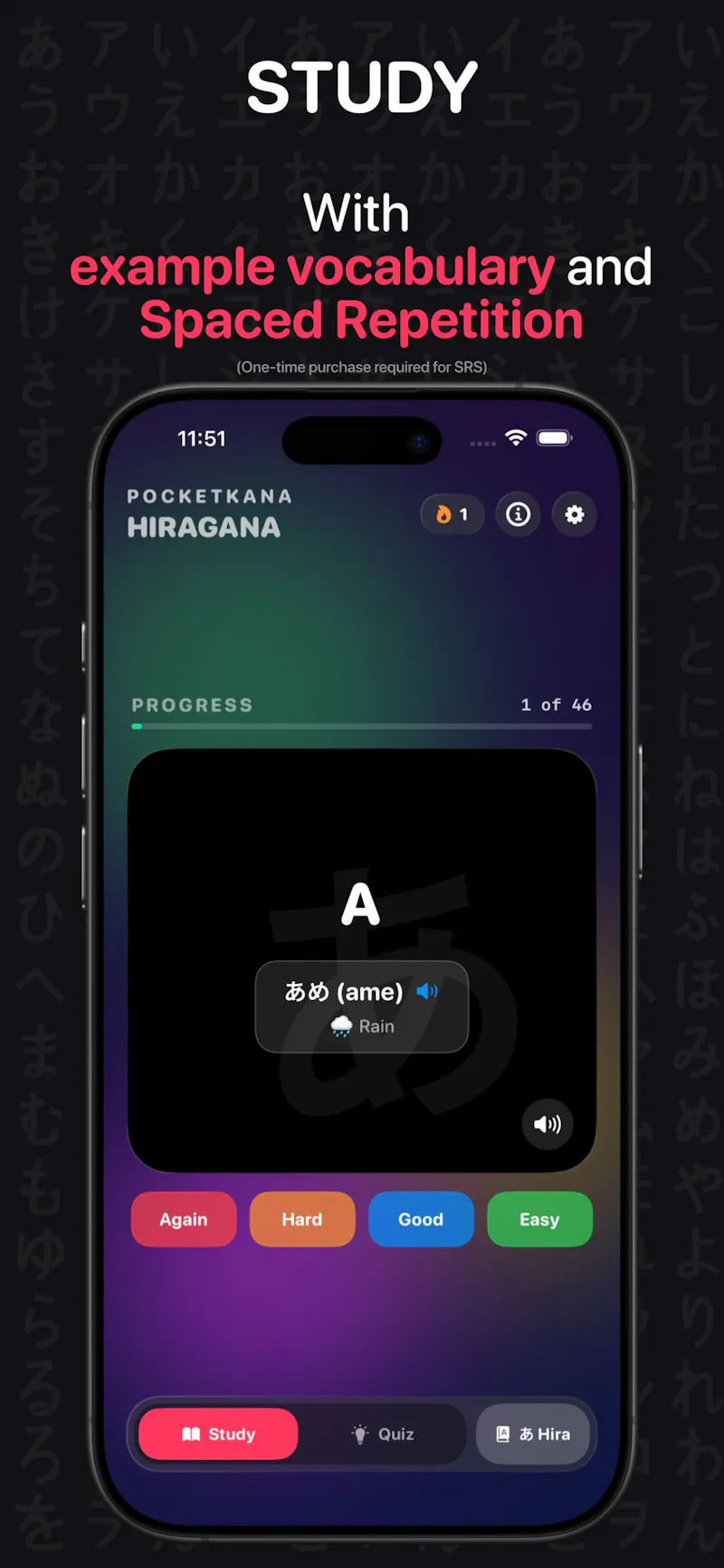 PocketKana: Learn Japanese screenshot 3