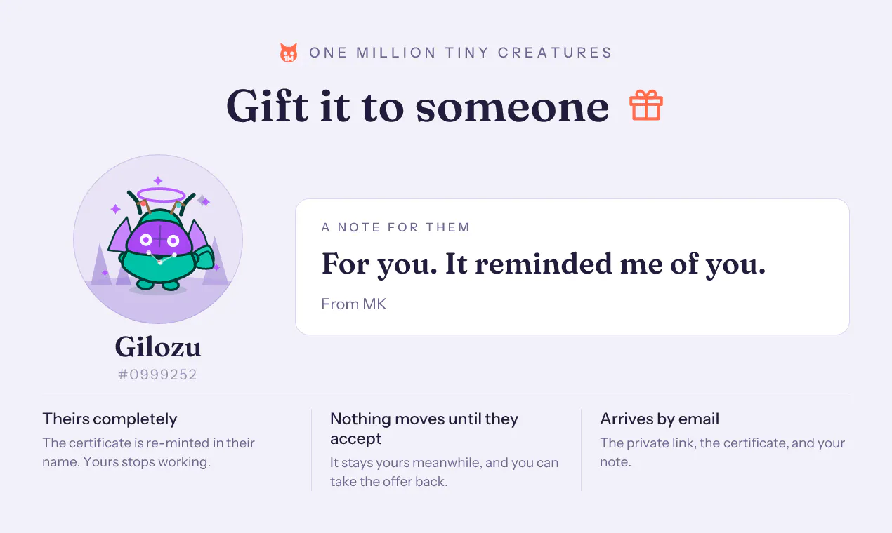 One Million Tiny Creatures (1MTC) gallery image