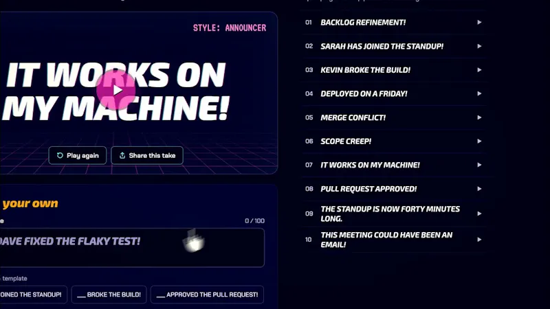 Scrumcaster screenshot 1 (video preview)