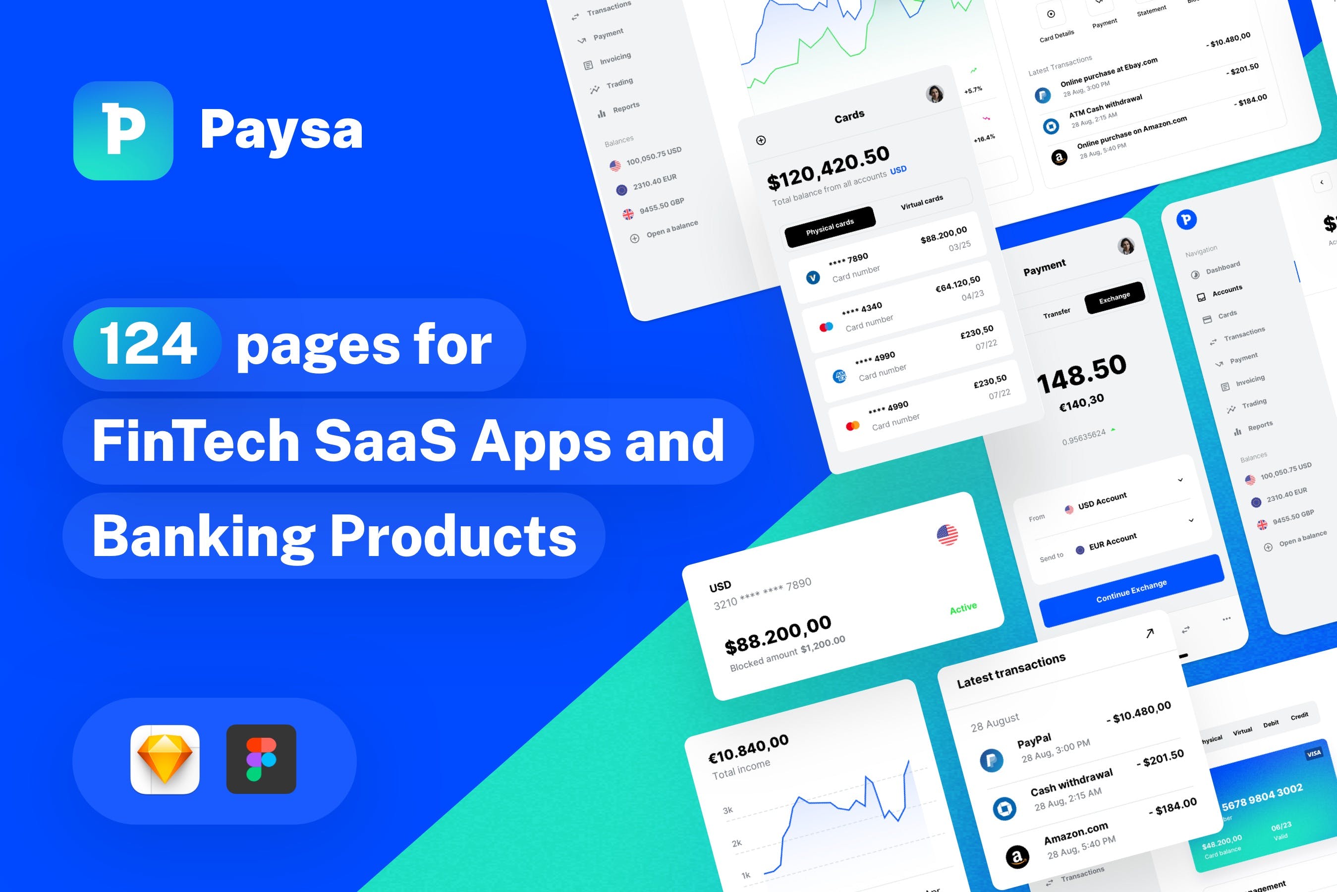 Paysa - UI Kit for FinTech SaaS Apps media 1