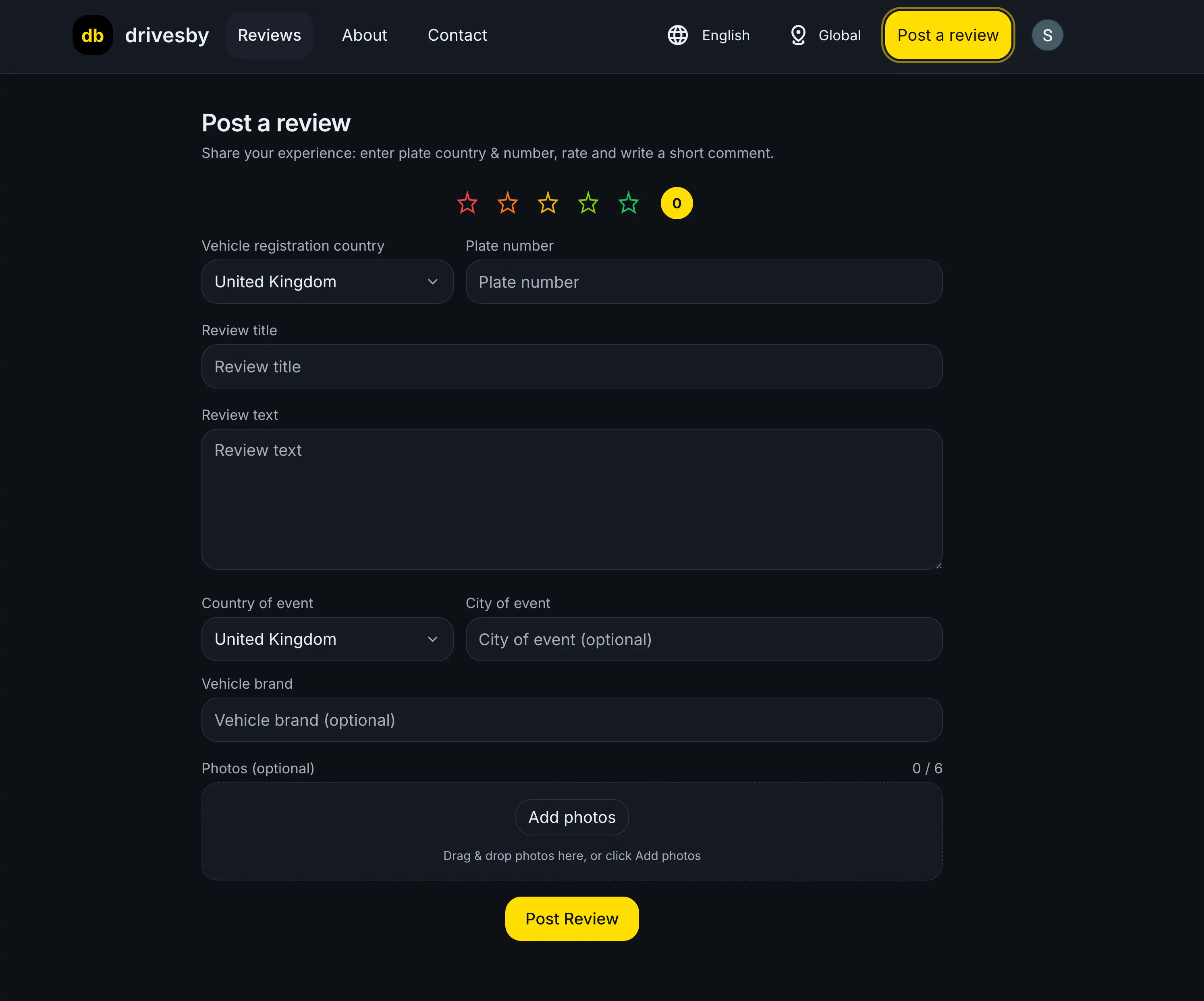Drivesby.com 제품 배너