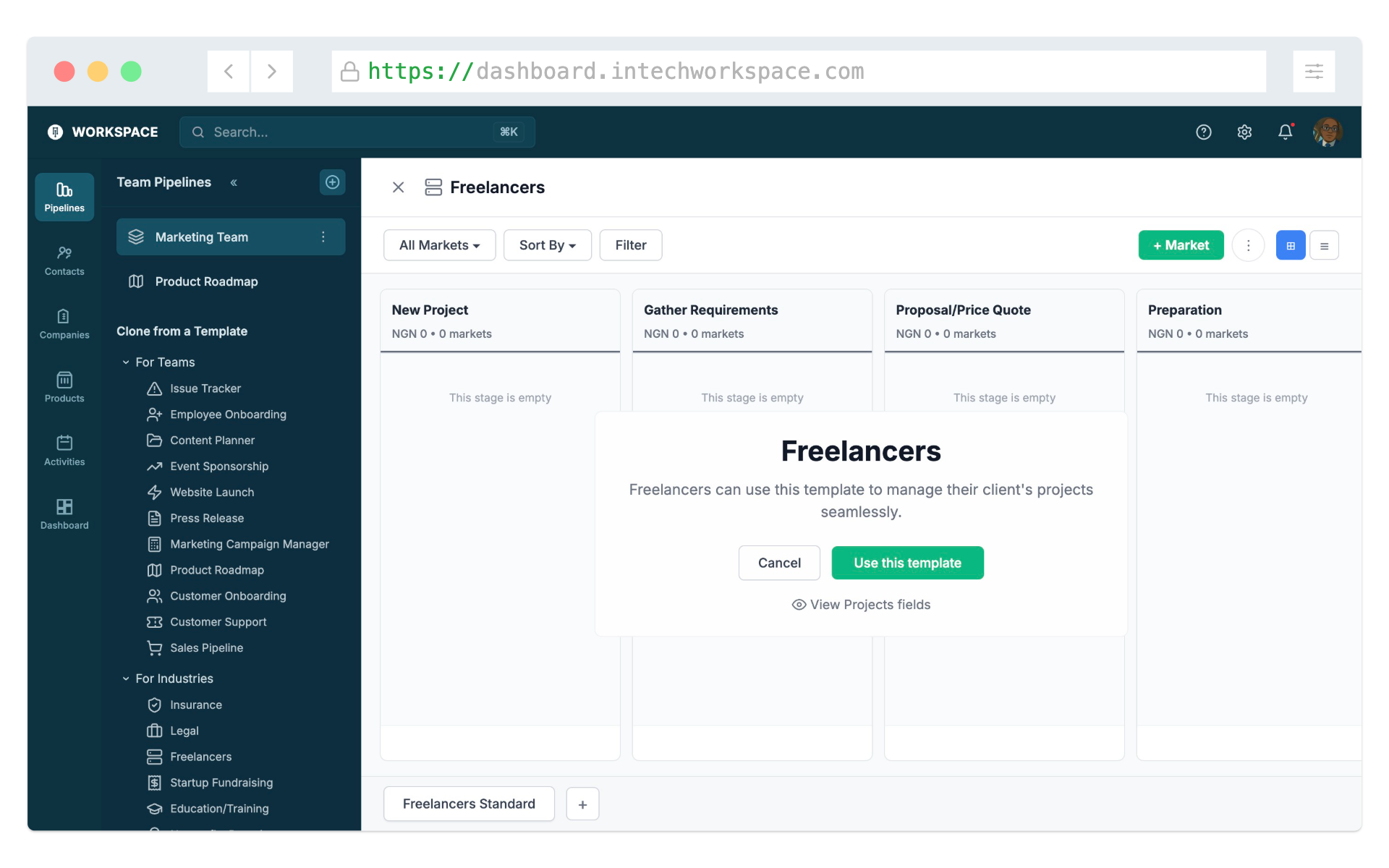 iNTECH Workspace - Screenshot 2 showing product features and functionality