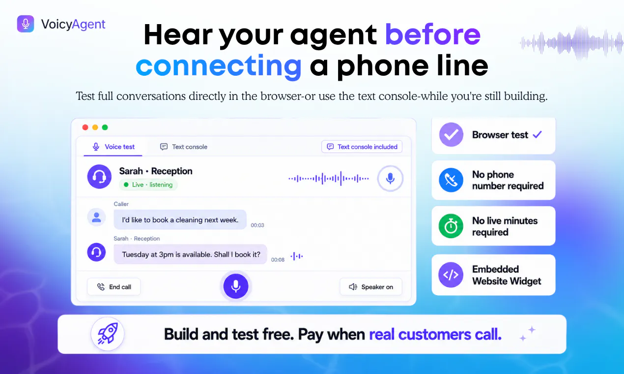 VoicyAgent - Build voice agents by chat gallery image